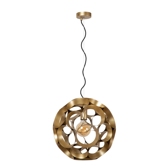 HANNELORE Lampa wisząca Ø 40 cm 1xE27 złoty mat / mosiądz 10423/40/02 Lucide - zdjęcie dodatkowe 2